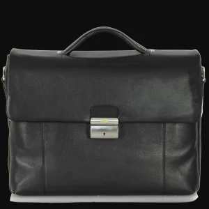 Borsa da lavoro in pelle morbida 15'' Nero
