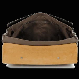 Borsa da lavoro in pelle morbida 15'' Grigio Taupe