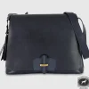 Borsa donna a tracolla in pelle Sarah Blu