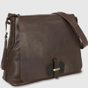 Borsa donna a tracolla in pelle Sarah Marrone