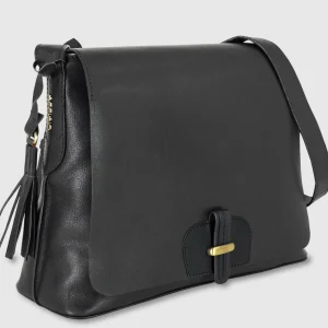 Borsa donna a tracolla in pelle Sarah Nero