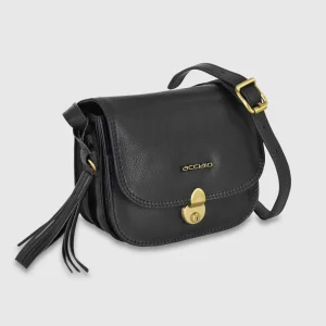 Borsa Donna a tracolla mini in pelle Megan Nero