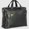 Borsa portadocumenti due manici in pelle morbida 14'' Nero