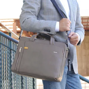 Borsa portadocumenti due manici in pelle morbida 14'' Nero