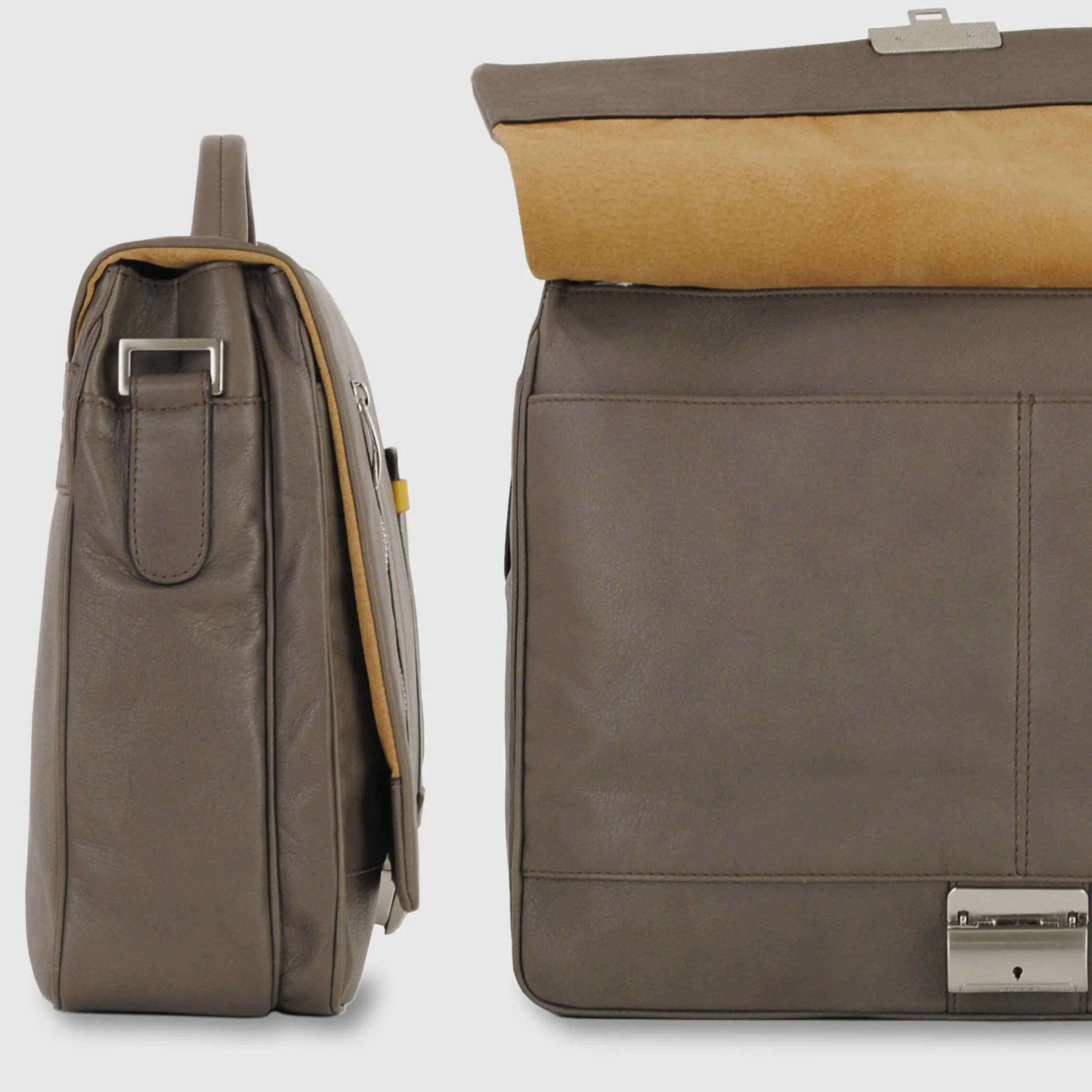 borsa_professionale_da_la_2-1.webp Borsa professionale da lavoro in pelle morbida 15'' Grigio Taupe