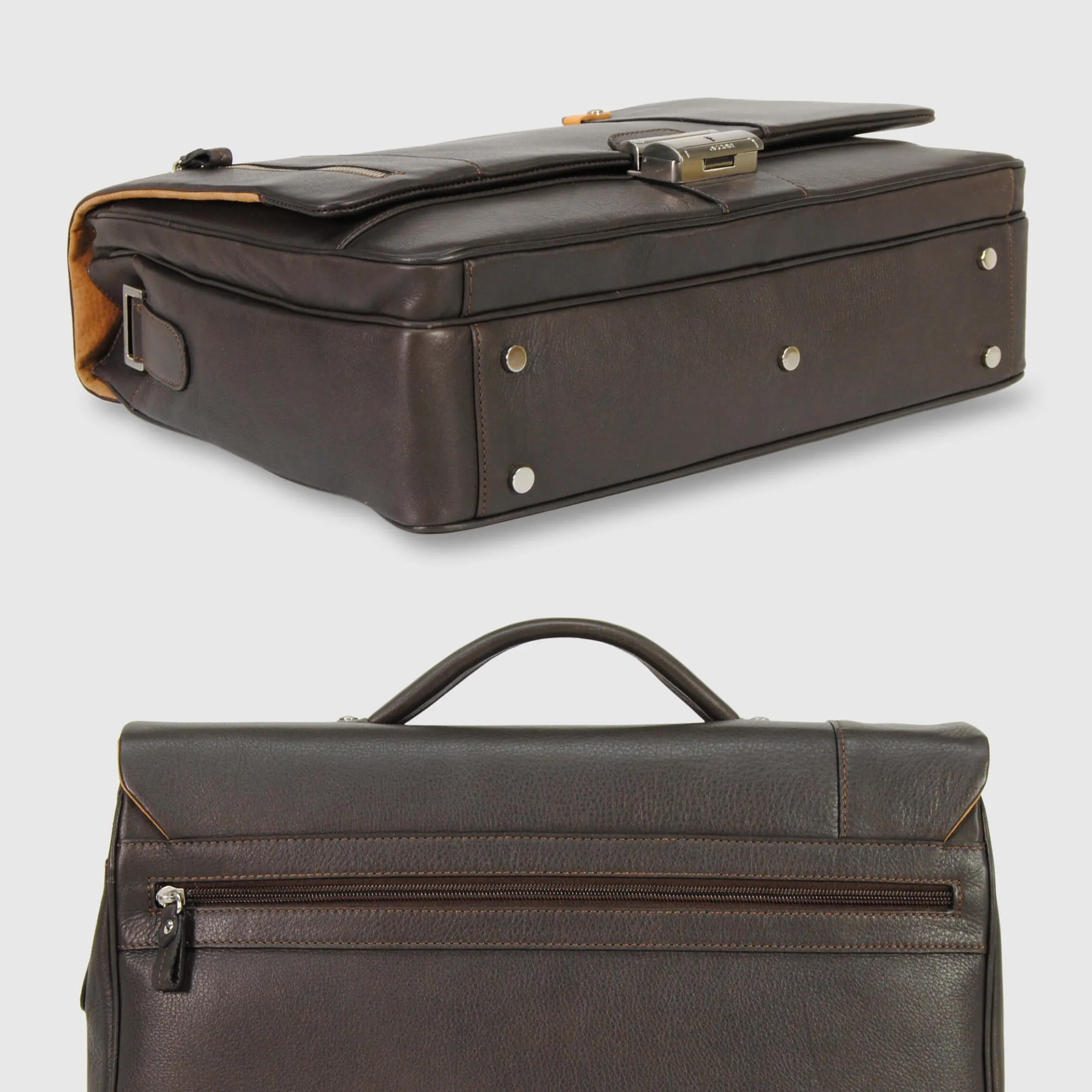 borsa_professionale_da_la_3-1.webp Borsa professionale da lavoro in pelle morbida 15'' Grigio Taupe
