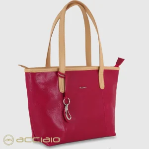 Borsa Shopping donna in pelle Ciliegia Diana