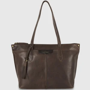 Borsa Shopping in pelle Mary Marrone
