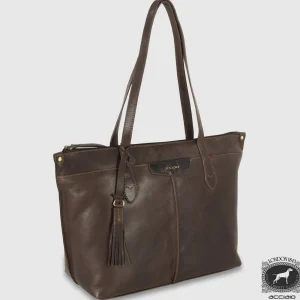 Borsa Shopping in pelle Mary Marrone
