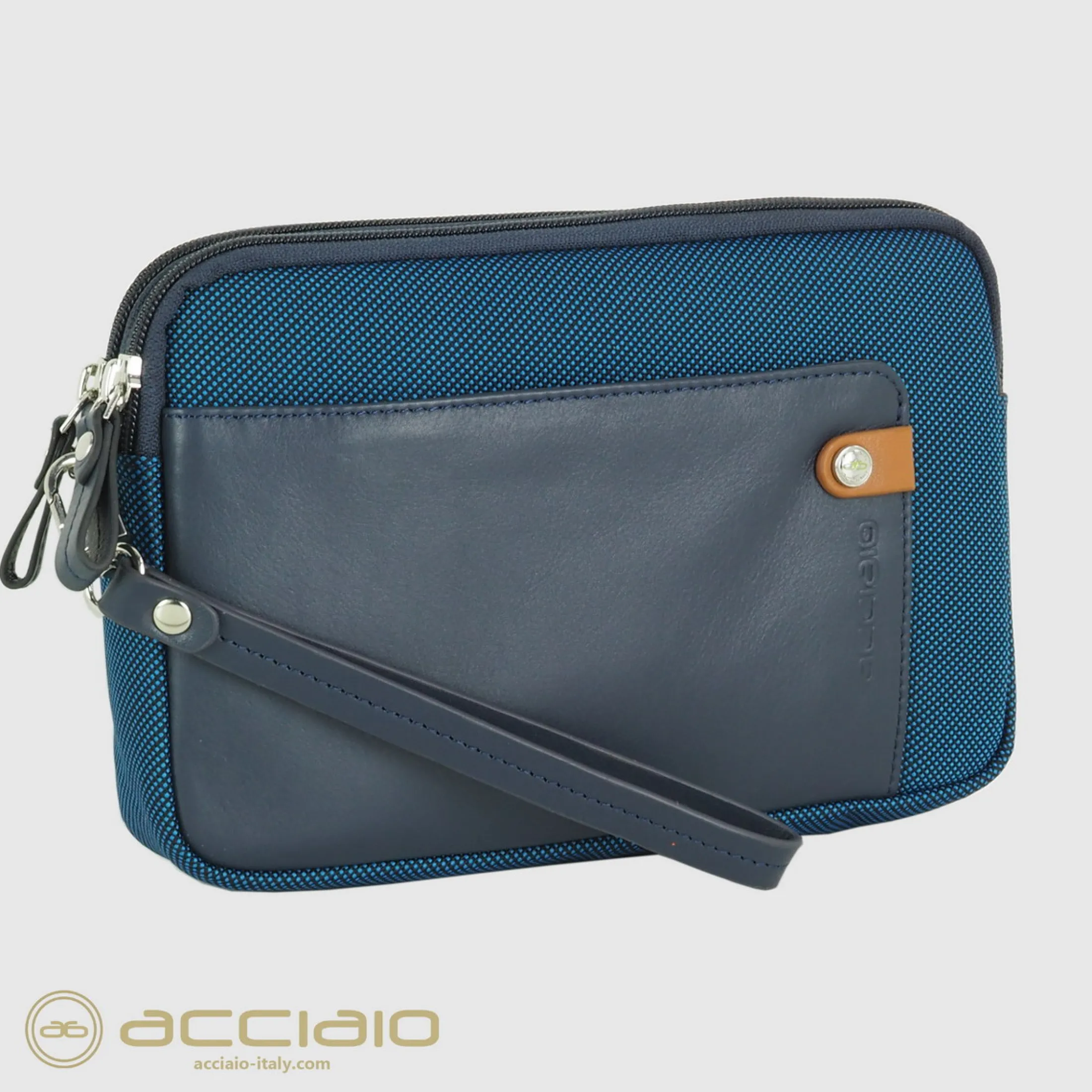 borsello_a_mano_pochette__2.webp Borsello a mano pochette uomo Even 8" Blu Cobalto