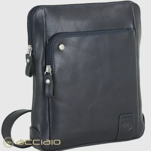 Borsello uomo a tracolla in pelle Kensington Blu