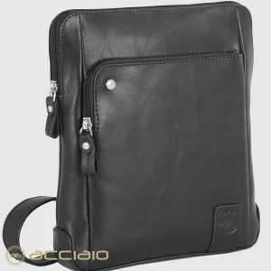 Borsello uomo a tracolla in pelle Kensington Nero