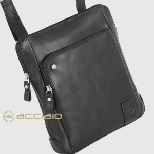 Borsello uomo a tracolla in pelle Kensington Nero