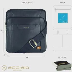 Borsello uomo a tracolla Smash in pelle Blu
