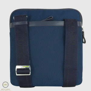 Borsello uomo a tracolla Smash in tessuto e pelle Blu Navy