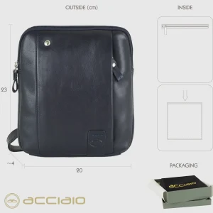 Borsello uomo a tracolla in pelle Soho Blu