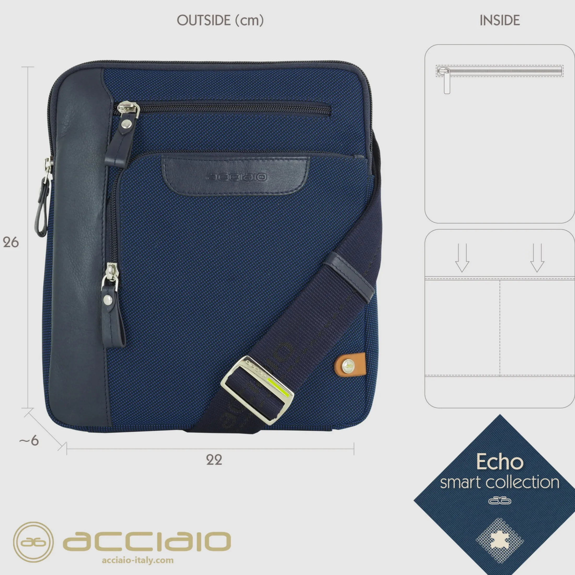 borsello_uomo_a_tracolla__4-8.webp Borsello uomo a tracolla Echo tessuto e pelle Blu Navy