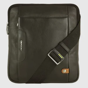 Borsello uomo porta iPad doppio vano Fusion in pelle Moka