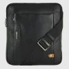 Borsello uomo porta iPad doppio vano Fusion in pelle Nero