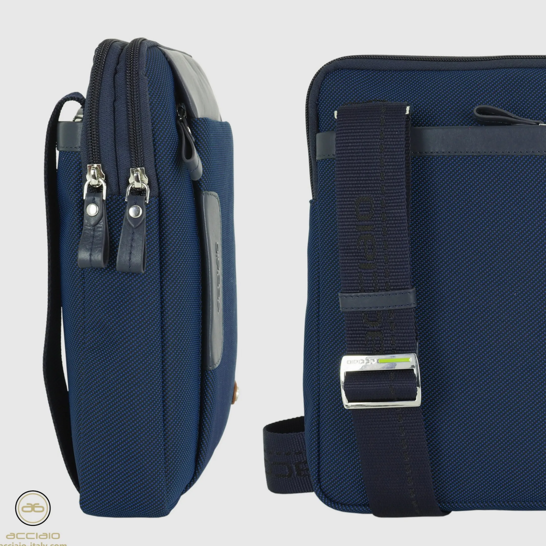 borsello_uomo_porta_ipad__3-4.webp Borsello uomo porta iPad doppio vano Fusion in tessuto e pelle Blu Navy