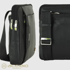 Borsello uomo porta iPad doppio vano Fusion in pelle Blu