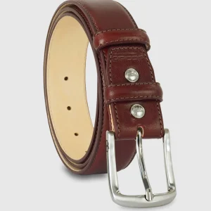 Cintura classica uomo Jade in pelle Vacchetta Bordeaux