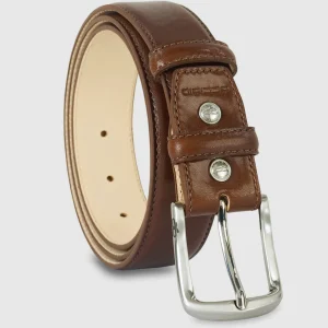 Cintura classica uomo Jade in pelle Vacchetta Cognac