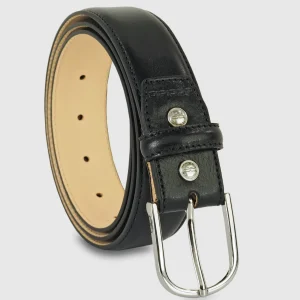 Cintura classica uomo Rainbow in pelle Vacchetta Nero