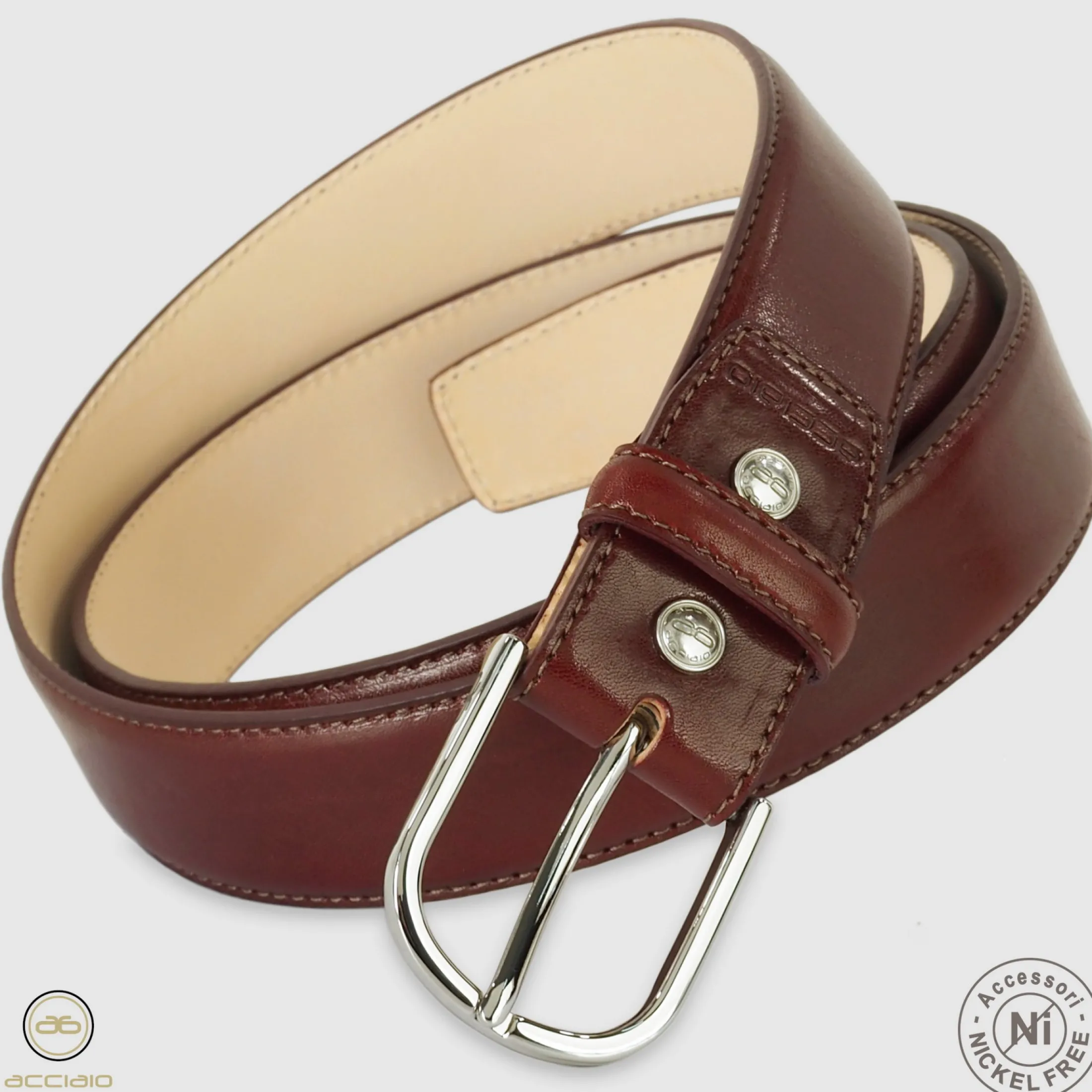 cintura_classica_uomo_rai_2-1.webp Cintura classica uomo Rainbow in pelle Vacchetta Bordeaux