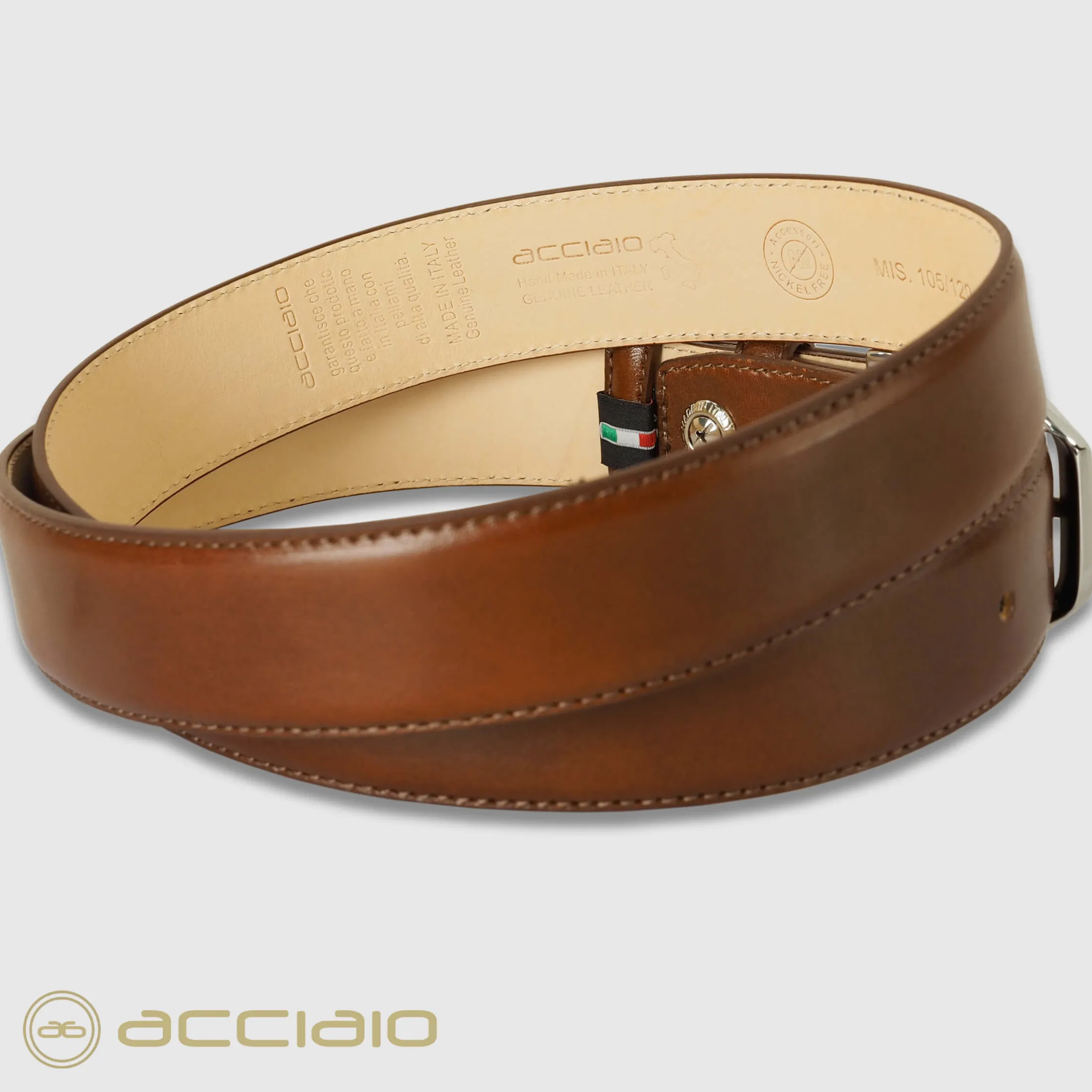 cintura_classica_uomo_rai_4-2.webp Cintura classica uomo Rainbow in pelle Vacchetta Cognac
