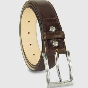 Cintura classica uomo Sapphire in pelle Vacchetta Marrone