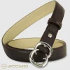 Cintura donna in pelle Marrone fibbia Gemini Palladio