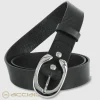 Cintura donna in pelle Nera fibbia Aries Palladio
