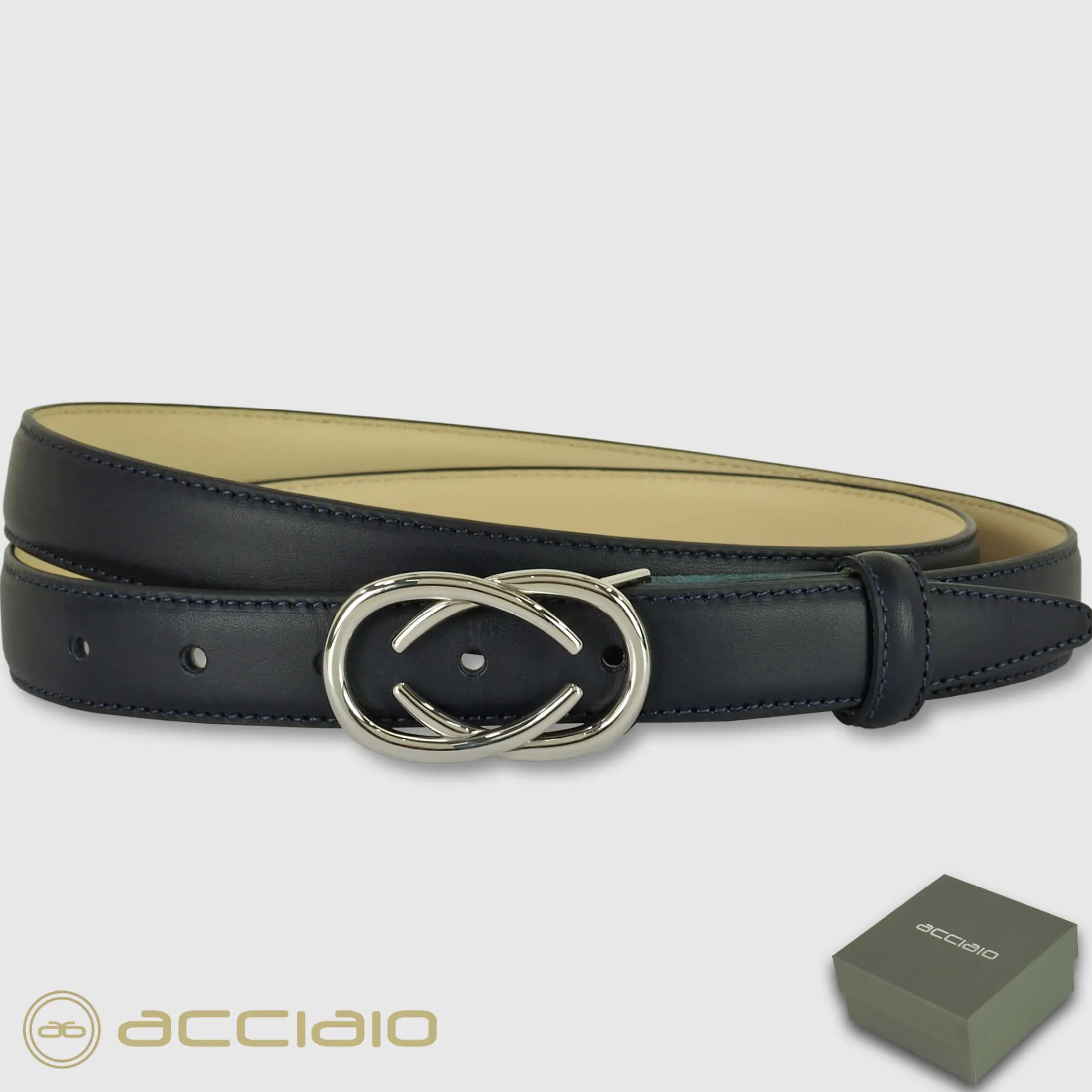 cintura_donna_sottile_in__1-5.webp Cintura donna sottile in pelle Infinity Palladio cuoio Blu