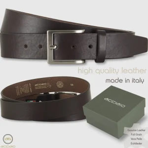 Cintura in cuoio alta 40 casual da jeans Moka
