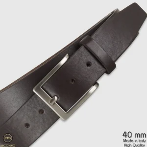 Cintura in cuoio alta 40 casual da jeans Moka