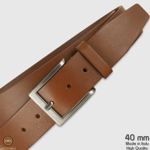 Cintura in cuoio alta 40 casual da jeans Cognac