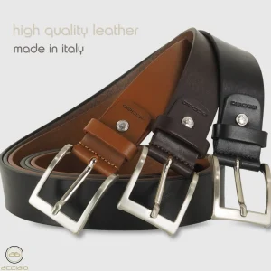 Cintura in cuoio alta 40 casual da jeans Cognac