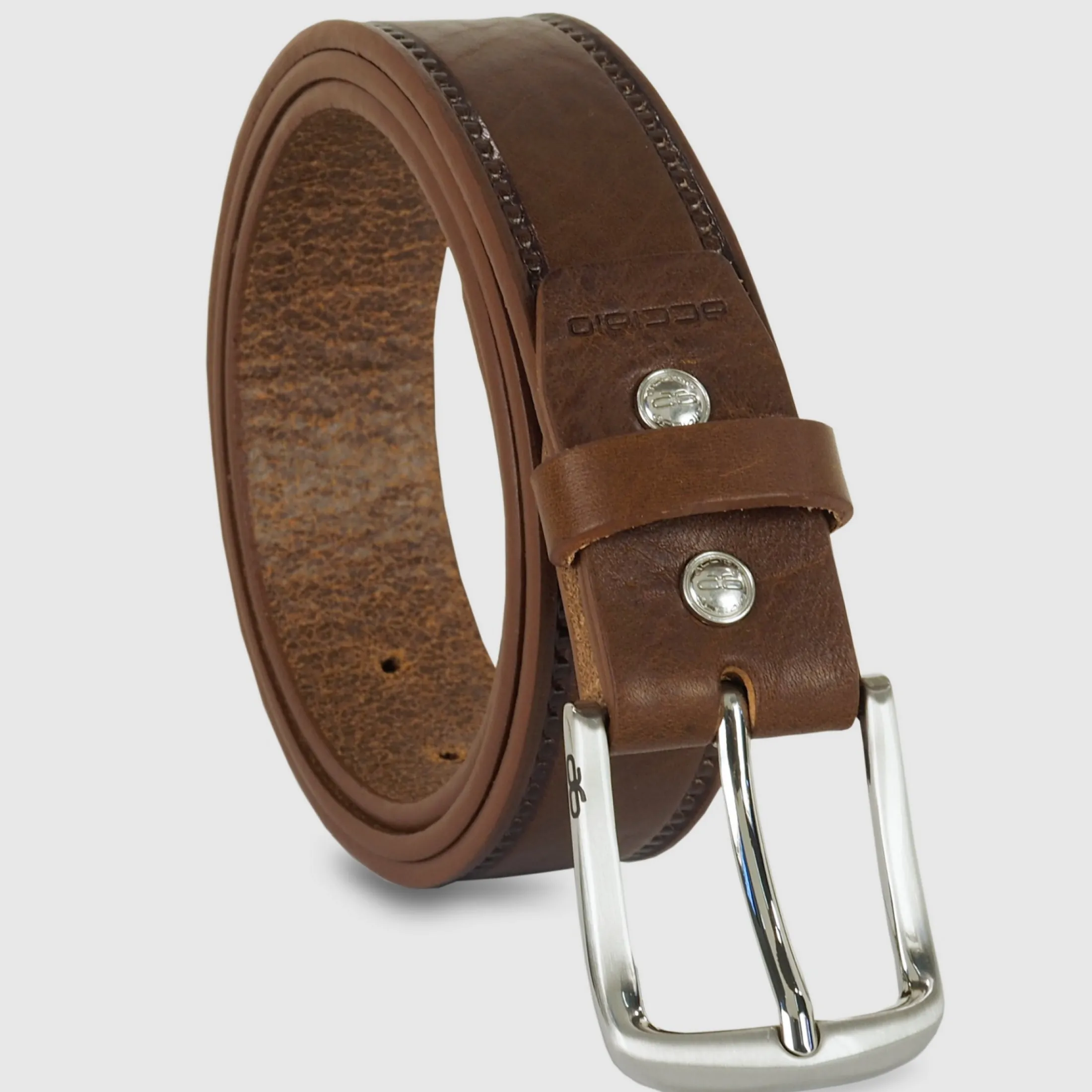 cintura_in_cuoio_sportiva_0.webp Cintura in cuoio sportiva Jade pelle Marrone chiaro
