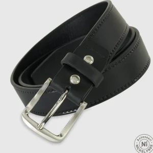 Cintura in cuoio sportiva Jade pelle Nera