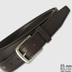 Cintura in cuoio sportiva Jade pelle Marrone scuro