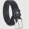 Cintura in cuoio uomo classica colore Blu
