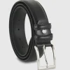 Cintura in cuoio uomo classica colore Nero