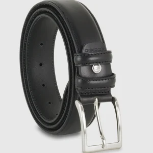 Cintura in cuoio uomo classica colore Nero