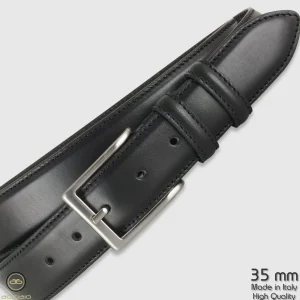 Cintura in cuoio uomo classica colore Nero