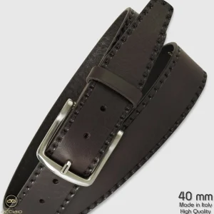 Cintura in cuoio uomo da 40 Jade pelle colore Marrone scuro