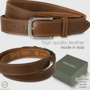 Cintura uomo cuoio Onyx in pelle Marrone chiaro
