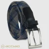Cintura uomo intrecciata elastica Blu Wind