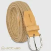 Cintura uomo intrecciata elastica Cuoio Nature