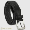 Cintura uomo intrecciata elastica Grigio Elite